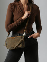 Cross Body Tas Vintage Leder Mila louise Bruin vintage 23673PA-vue-porte